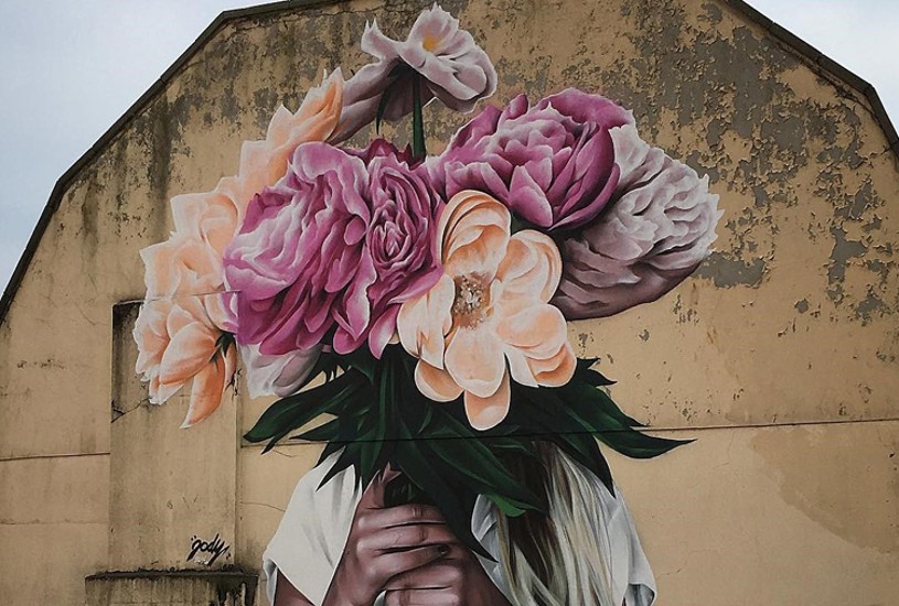 The Florist mural by Jody on Park Street Bristol